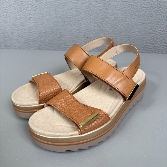 Mephisto Sandals Womens 38 Brown Dominica Comfort Brandy Leather US 8 MSRP $299 - Picture 1 of 11